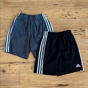 Adidas Black and Dark Gray Shorts Set